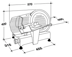 Купить слайсер rgv lusso 300 a-l с диаметром ножа 300 мм, съемное точило – цена от завода, доставка до двери | RuOborudovanie.ru