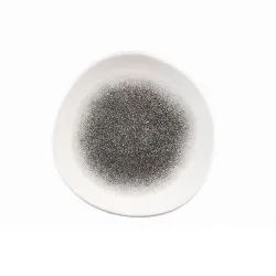 Купить тарелка мелкая "волна" 21см, без борта, цвет raku quartz black, studio prints rkbqog81 – цена от завода, доставка до двери | RuOborudovanie.ru
