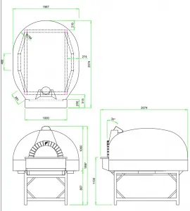 Печь для пиццы Valoriani Vesuvio Igloo 120*160 дровяная с подом 120*160 см – купить по цене завода