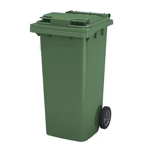 Бак для мусора 240Л, с крышкой, на колесах, п/э, цвет зеленый 24.C29 Green – купить по цене завода