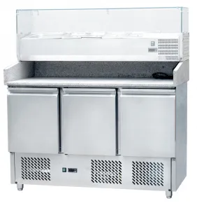 Стол для пиццы Koreco S903PZ (+5/+10) гранит.столеш., 3дв, GN1/1 – купить по цене завода