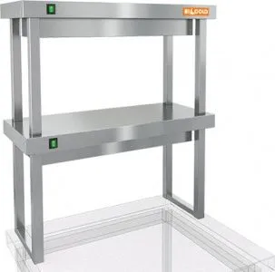 Полка тепловая Hicold TP2-8/4 двухъярусная настольная (800х400х800мм) – купить по цене завода