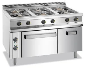 Плита 6 конфорочная 900 сер. Apach Aprg-129Fe – купить по цене завода
