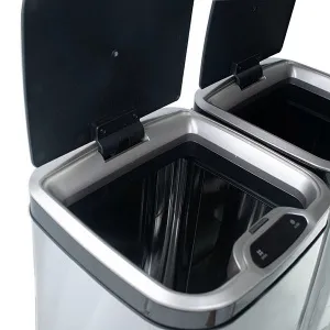 Ведро для раздельного сбора мусора, сенсорное, 2 емкости, FoodAtlas JAH-8522, 50л (25+25) – купить по цене завода