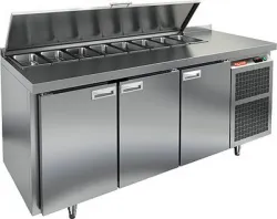 Купить стол для салатов hicold sl1-111sn (1/3) без крышки (+2+10), 3 двери, 1835х600х850мм – цена от завода, доставка до двери | RuOborudovanie.ru