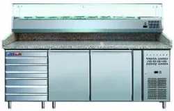 Стол холодильный Cooleq PZ2610TN-VRX380 гранит для пиццы на 428л, витрина (+2...+8) 7ящ/2дв. – купить в RuOborudovanie.ru с доставкой до двери Купить стол холодильный cooleq pz2610tn-vrx380 гранит для пиццы на 428л, витрина (+2...+8) 7ящ/2дв. – цена от завода, доставка до двери | RuOborudovanie.ru