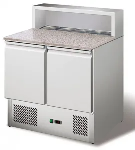 Стол для пиццы Koreco PS900 (+0/+10) гранит.столеш., 2дв, 2полки GN1/1 – купить по цене завода