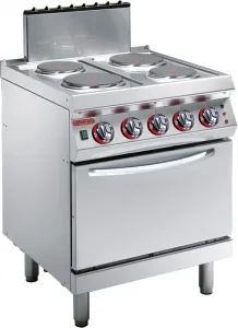 Плита электрическая c 4 конфорками Angelo Po 1G1PE1EV с духовым шкафом, напольная – купить по цене завода