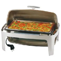 Купить мармит-чафиндиш aps 12360aps gn1/1 настольный, с крышкой roll top, электрический, 670х530х450мм – цена от завода, доставка до двери | RuOborudovanie.ru
