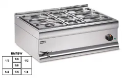 Купить мармит настольный 2*gn1/2 + 2*gn1/4 + 3*gn1/6 lincat bm7bwfl – цена от завода, доставка до двери | RuOborudovanie.ru