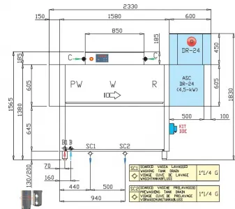 Машина посудомоечная Dihr Rx 164 E Sx+Dr24+Dde+Xp – купить по цене завода