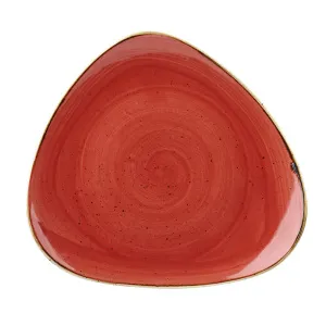 Тарелка мелкая треугольная 31,1СМ, без борта, Stonecast, цвет Berry Red Sbrstr121 – купить по цене завода