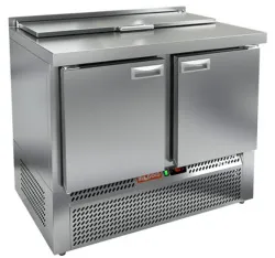 Купить стол для салатов hicold sle1-11/gn (1/3) (+2+10), 2 двери, 1000х700х850мм, ниж.агрегат – цена от завода, доставка до двери | RuOborudovanie.ru