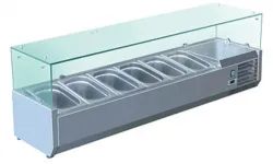 Витрина холодильная для ингредиентов 6хGN1/3 -150 мм Koreco VRX 1500 395 WN – купить в RuOborudovanie.ru с доставкой до двери Купить витрина холодильная для ингредиентов 6хgn1/3 -150 мм koreco vrx 1500 395 wn – цена от завода, доставка до двери | RuOborudovanie.ru