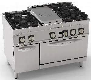 Плита комбинированная 740 серии Tecnoinox Pfpg12Gg7 713066 газ – купить по цене завода