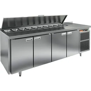 Стол для салатов Hicold Sl1-1111Gn (1/3) (+2/+10) 4двери, бок.агрегат – купить по цене завода