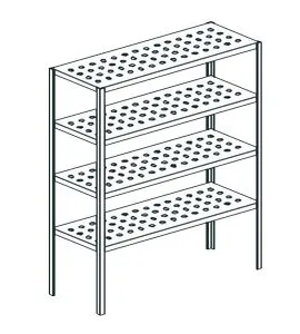Стеллаж перфорированный Apach Chef Line Lstp20-195 – купить по цене завода