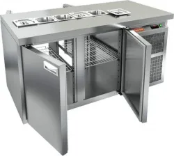 Купить стол для салатов hicold sl2t-11/gn (1/6) (+2/+10) – цена от завода, доставка до двери | RuOborudovanie.ru