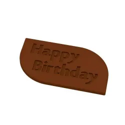 Купить форма для шок. "надпись "happy birthday" 68х37мм h2мм, 10 ячеек, 8гр, п/э 23024 – цена от завода, доставка до двери | RuOborudovanie.ru
