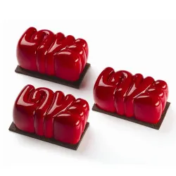 Купить форма силиконовая pavoflex для пирож. 3d "love" 80х43мм h36мм, 90мл, 15 ячеек px4363s – цена от завода, доставка до двери | RuOborudovanie.ru