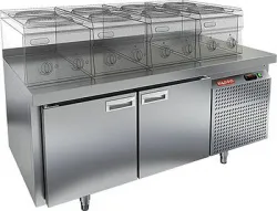 Купить стол охлаждаемый hicold sn 11/tn lt под тепл.оборуд.(-2+10), 2 двери, 1390х600х675 – цена от завода, доставка до двери | RuOborudovanie.ru