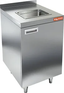 Модуль барный Hicold НБМСЗМ-4/7Б закрыт. с бортом, с мойкой (325х265х150), 400х700х850мм – купить по цене завода