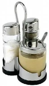 Набор для специй стекло Aps соль/перец/горчица 40457 – купить по цене завода
