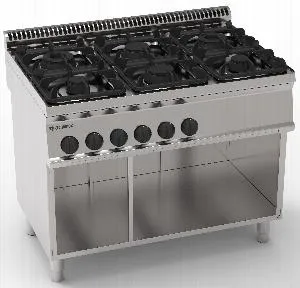 Плита 6 конфорочная 700 серии Tecnoinox Pc105G7A 613037 газ – купить по цене завода