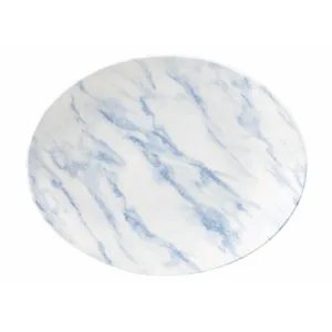 Блюдо овальное 31,7Х25,5СМ, без борта, Textured Prints, цвет Marble Blue Mblop121 – купить по цене завода