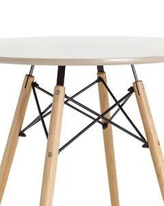 Стол обеденный Eames D-800 мм, 4 ножки Бежевый обеденный нераздвижной – купить по цене завода