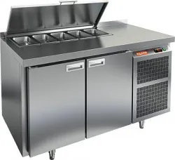 Купить стол для салатов hicold sl1-11gn (1/3) без крышки (+2+10), 2 двери, 1390х700х850мм – цена от завода, доставка до двери | RuOborudovanie.ru
