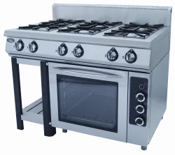 Купить плита газовая 6-ти горелочная grill master ф6пдг/800(г) с духовкой - полностью газовая духовка, – цена от завода, доставка до двери | RuOborudovanie.ru