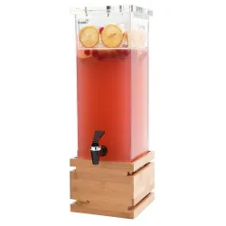 Купить диспенсер для сока rosseto beverage ld112, 7,6л 17,1х17,1см h59,1см, бамбук/акрил – цена от завода, доставка до двери | RuOborudovanie.ru