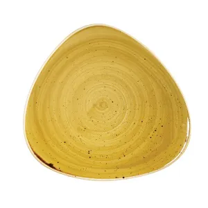 Тарелка мелкая треугольная 31,1СМ, без борта, Stonecast, цвет Mustard Seed Yellow Smsstr121 – купить по цене завода