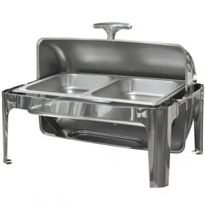 Чафинг-диш ERGO FQ-CD-190-2 на 2 гастроемкости GN 1/2 с роликовой крышкой – купить по цене завода