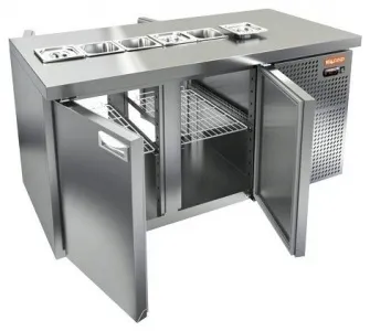Стол для салатов Hicold SL2-11GN без крышки (+2/+10) 350л, 2дв. 1390х700х850мм – купить по цене завода