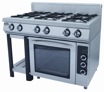 Плита газовая 6-ти горелочная Grill Master Ф6ПДГ/800(г) с духовкой - полностью газовая духовка, – купить по цене завода