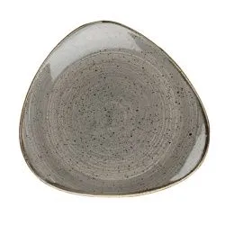 Купить тарелка мелкая треугольная 22,9см, без борта, stonecast, цвет peppercorn grey spgstr91 – цена от завода, доставка до двери | RuOborudovanie.ru