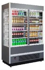 Горка холодильная Polair Cube 2500-07 Мg Plug-In серая, с боковинами (стеклопакет), стекл.двери Х1 – купить по цене завода