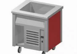 Купить прилавок для холодных блюд emainox egvr8 8035097 с охлаждаемой ванной на открытом шкафу – цена от завода, доставка до двери | RuOborudovanie.ru