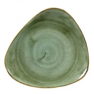 Тарелка мелкая треугольная 31,1СМ, без борта, Stonecast, цвет Samphire Green Ssgstr121 – купить по цене завода