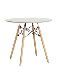 Стол обеденный Eames D-800 мм, 4 ножки Бежевый обеденный нераздвижной – купить по цене завода