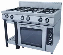 Купить плита газовая 6-ти горелочная grill master ф6пдг/800(э) с электрической духовкой – цена от завода, доставка до двери | RuOborudovanie.ru