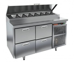 Купить стол для пиццы охлаждающий pz2-22/gn (1/6h) (+2+10), 4 выдв.ящ, 1390х700х850, глубина раб.пов.486мм – цена от завода, доставка до двери | RuOborudovanie.ru