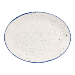 Блюдо овальное 30,5СМ, без борта, Stonecast Hints, цвет Indigo Blue Shbid121