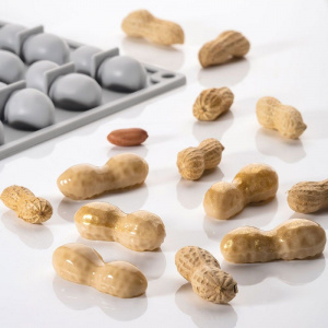 Форма силиконовая "Gourmand орех арахис" 47Х19ММ H16Мм, 7мл, 24 ячейки Gg014S