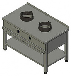 Купить плита газовая вулкан-heidebrenner ksw02 wok арт.8785 – цена от завода, доставка до двери | RuOborudovanie.ru