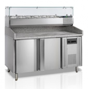 Стол для пиццы Tefcold Pt1200 + витрина Vk38-150