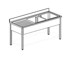 Ванна моечная Apach Chef Line L2S146-44Lwsh