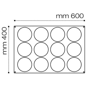 Форма силик. для зам. И вып. "Pavoflex флан" D120Мм H30Мм, 12 ячеек Px077